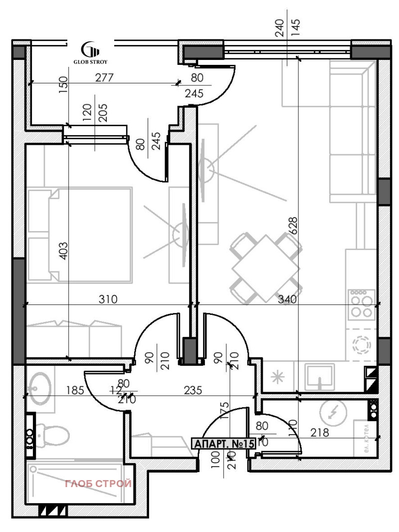 Na sprzedaż  1 sypialnia Szumen , Centar , 73 mkw | 36074333